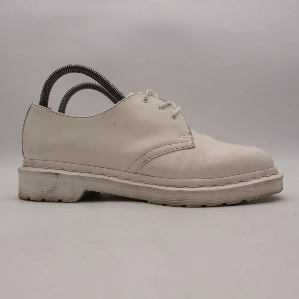 Doc Dr Martens 1461 Mono White Men's 7 Women's 8 Smooth Leather Oxford 3 Eye